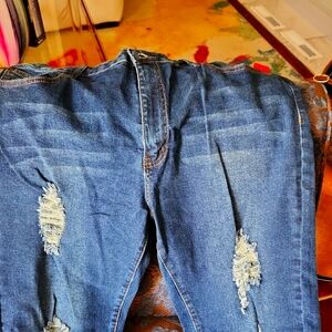 Distressed Blue Women's Jeans